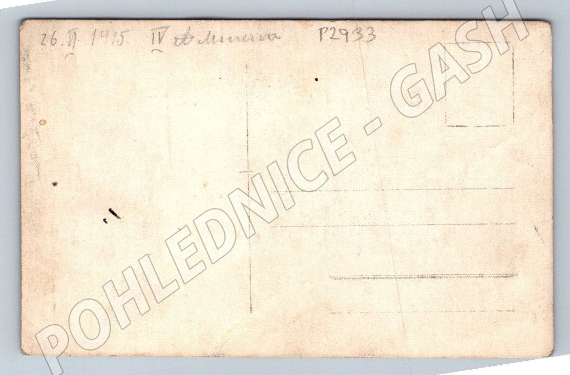 Pohlednice skupina mladých lidí pod stromem 1915 (P2933)