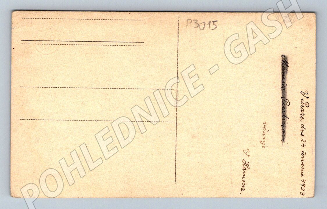 Pohlednice Praha portrét mladého muže 1923 (P3015)