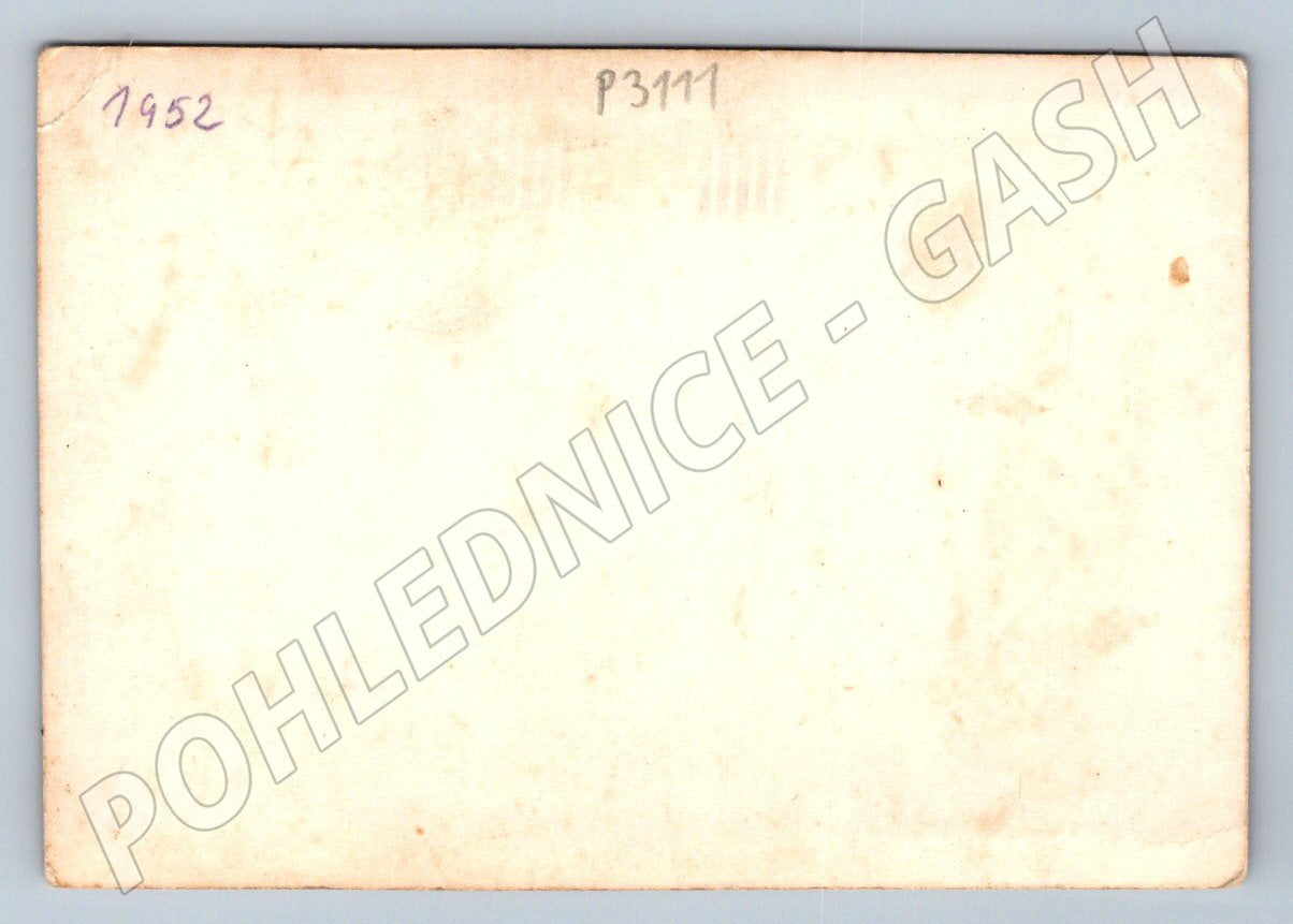 Stará fotografie tři chlapci s fotoaparátem 1952 (P3111)
