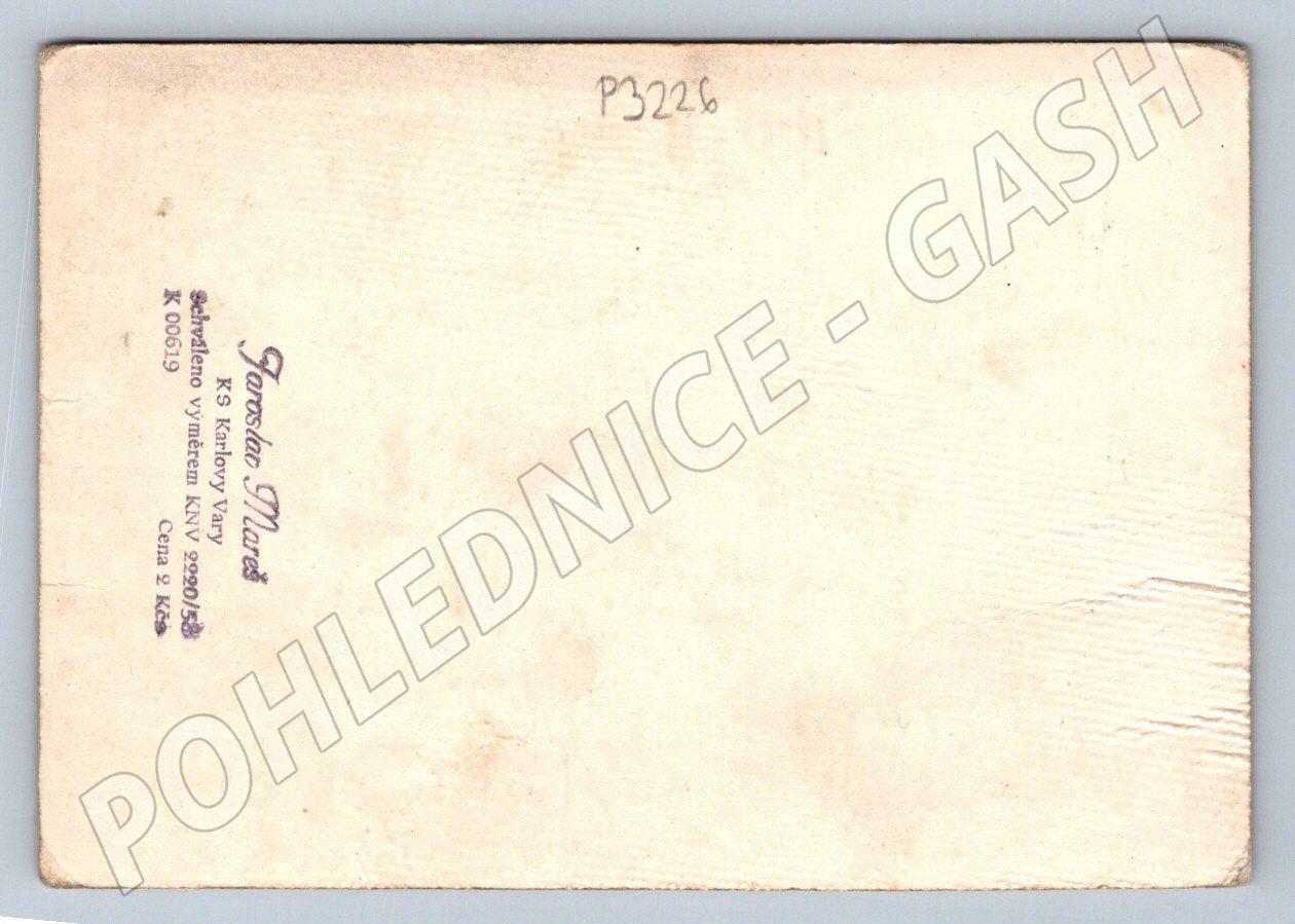Pohlednice smějící se muž s cigaretou 1955 (P3226)