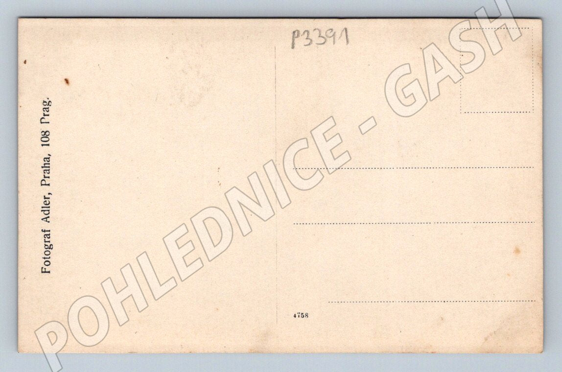 Pohlednice Praha ateliér Adler dívčí portrét (P3391)
