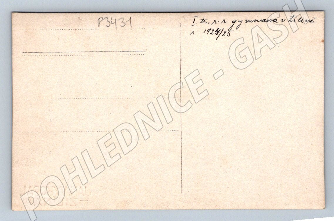 Pohlednice Slovensko Žilina gymnázium třída 1924/25 (P3431)
