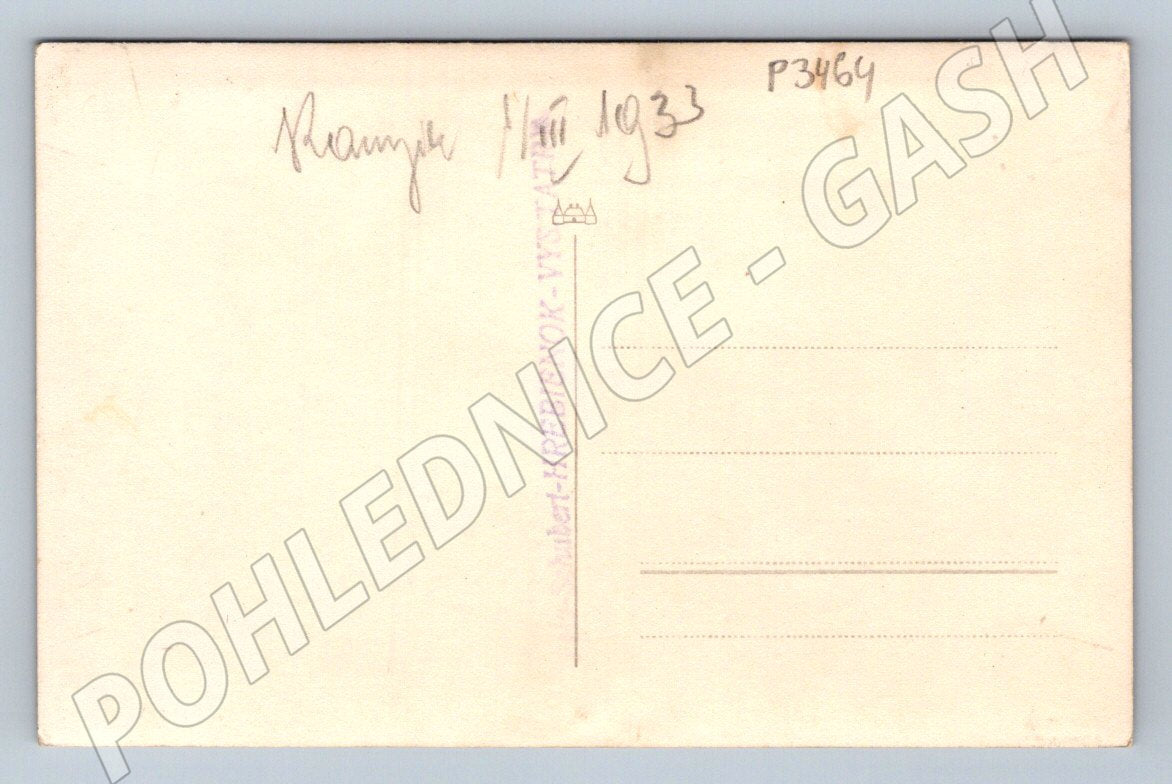 Pohlednice Slovensko Hrebienok lyžař 1933 (P3464)