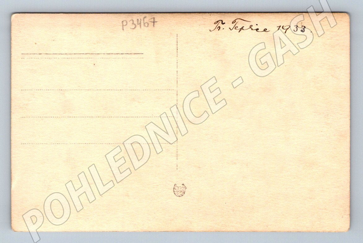 Pohlednice Fr. Teplice žena v šatech 1933 (P3467)