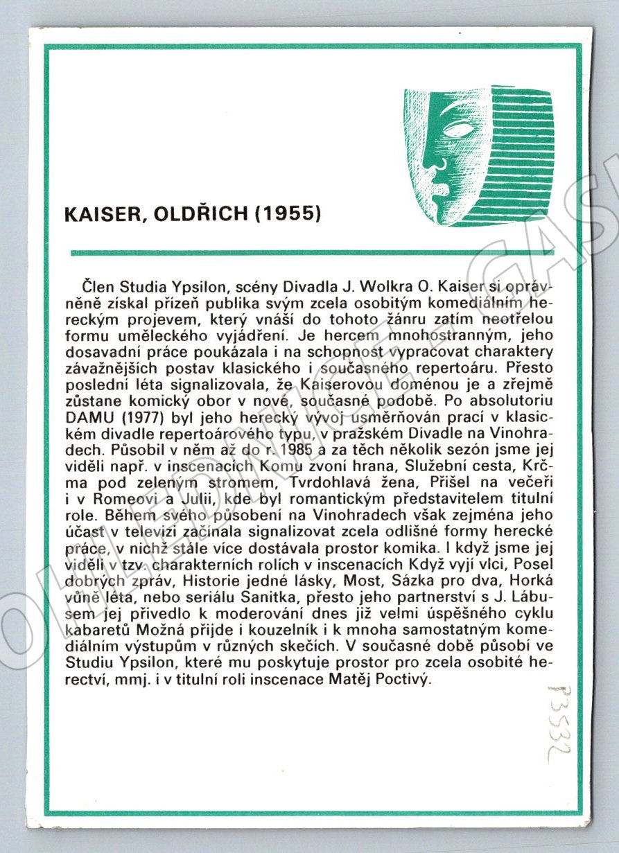 Pohlednice Oldřich Kaiser (P3532)
