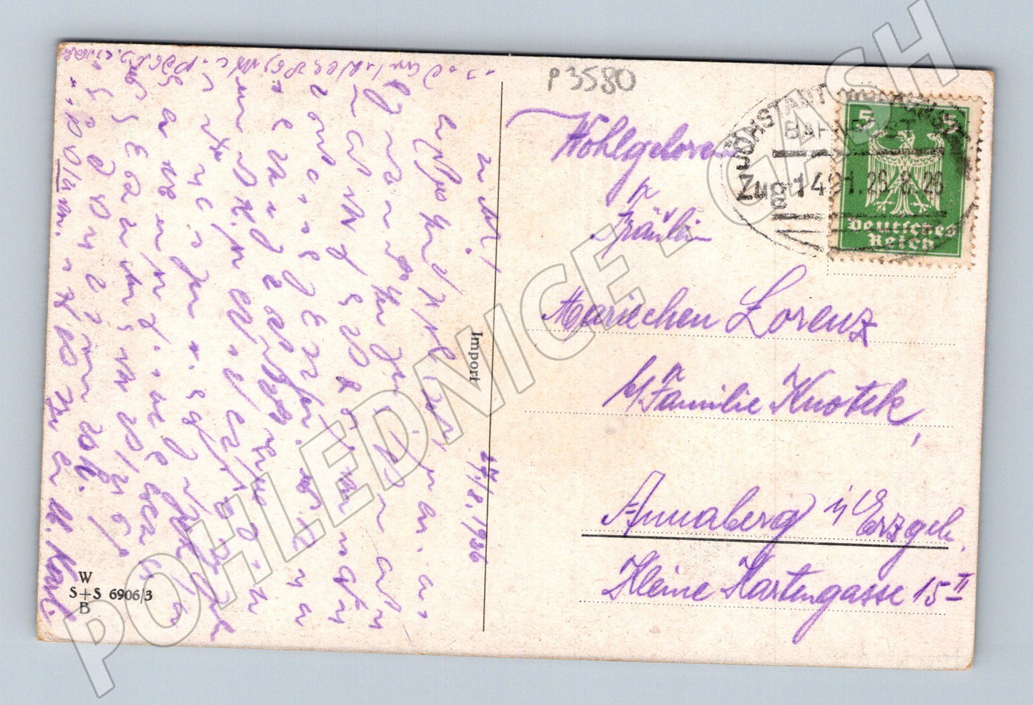 Pohlednice Švýcarsko/Německo podzimní krajina chrám 1926 (P3580)