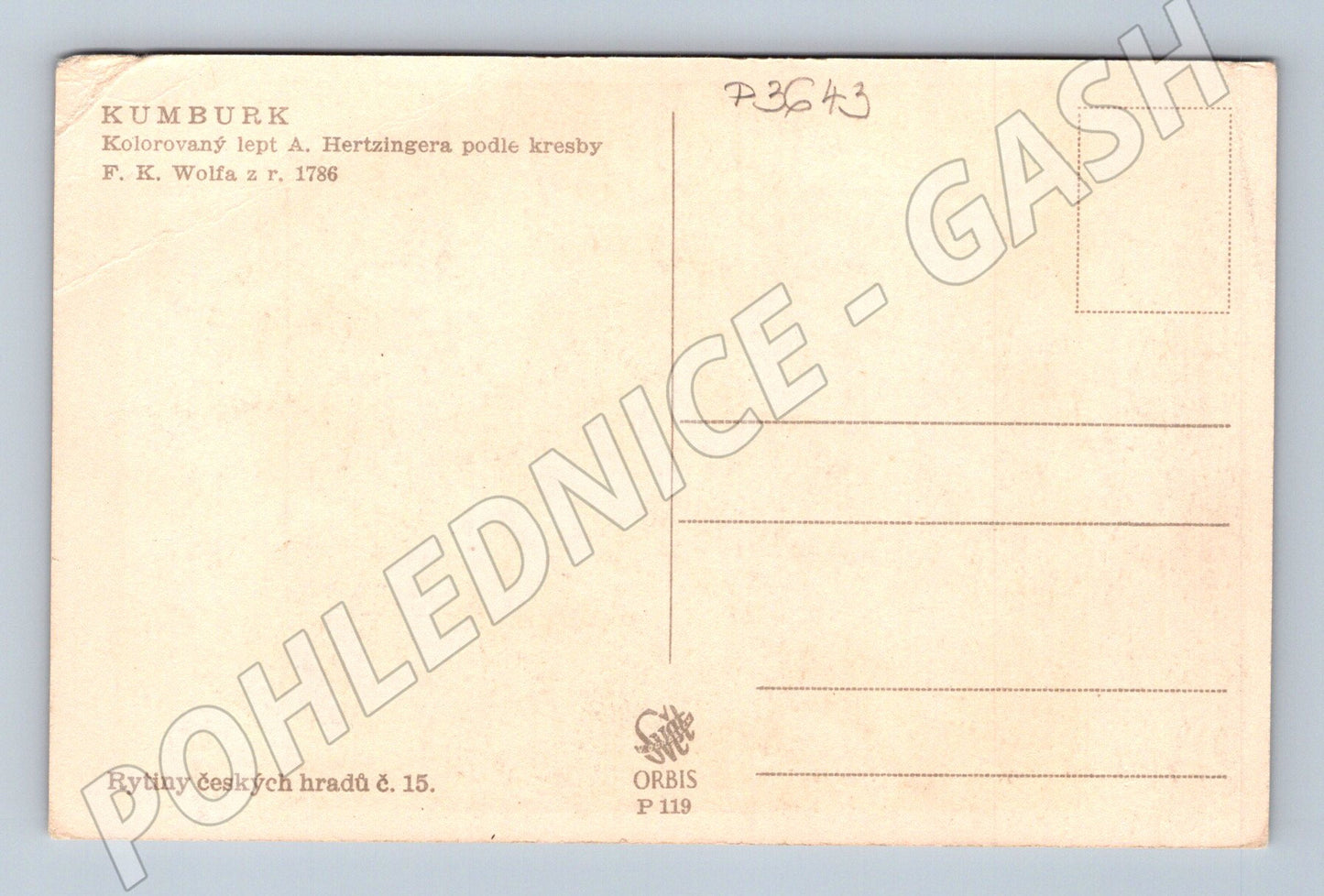Pohlednice KUMBUREK zřícenina hradu (P3643)
