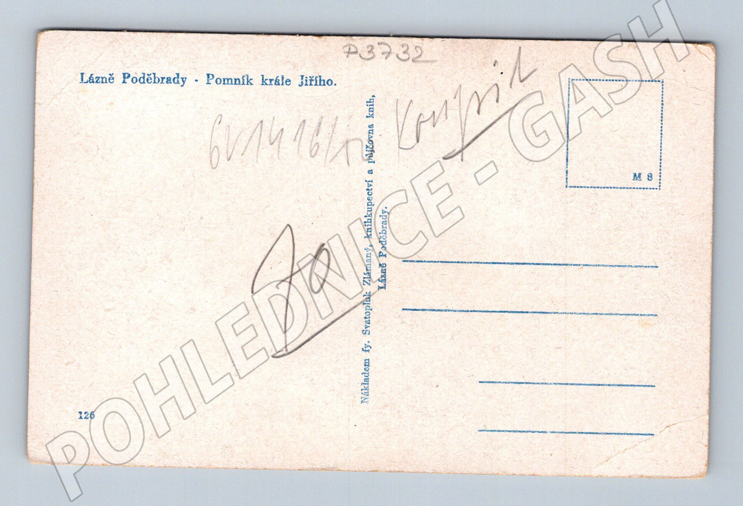 Pohlednice Poděbrady Pomník krále Jiřího (P3732)