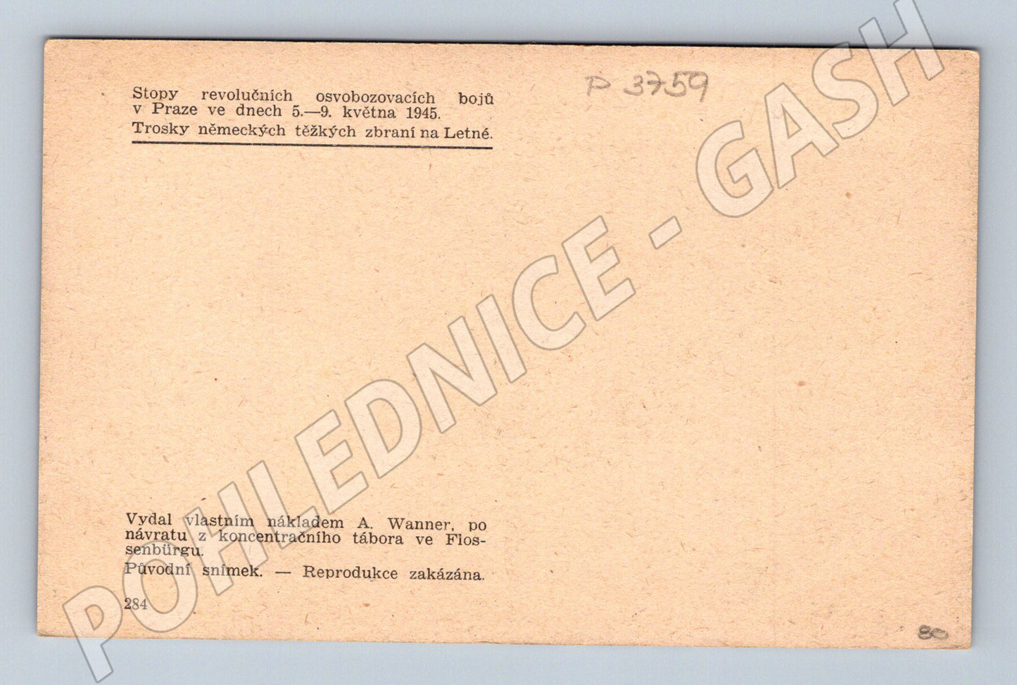 Stará fotografie Praha Letná trosky německých zbraní 1945 (P3759)