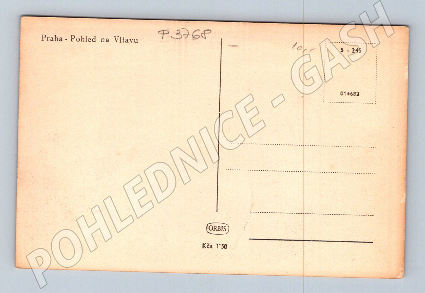 Pohlednice Praha pohled na Vltavu (P3768)
