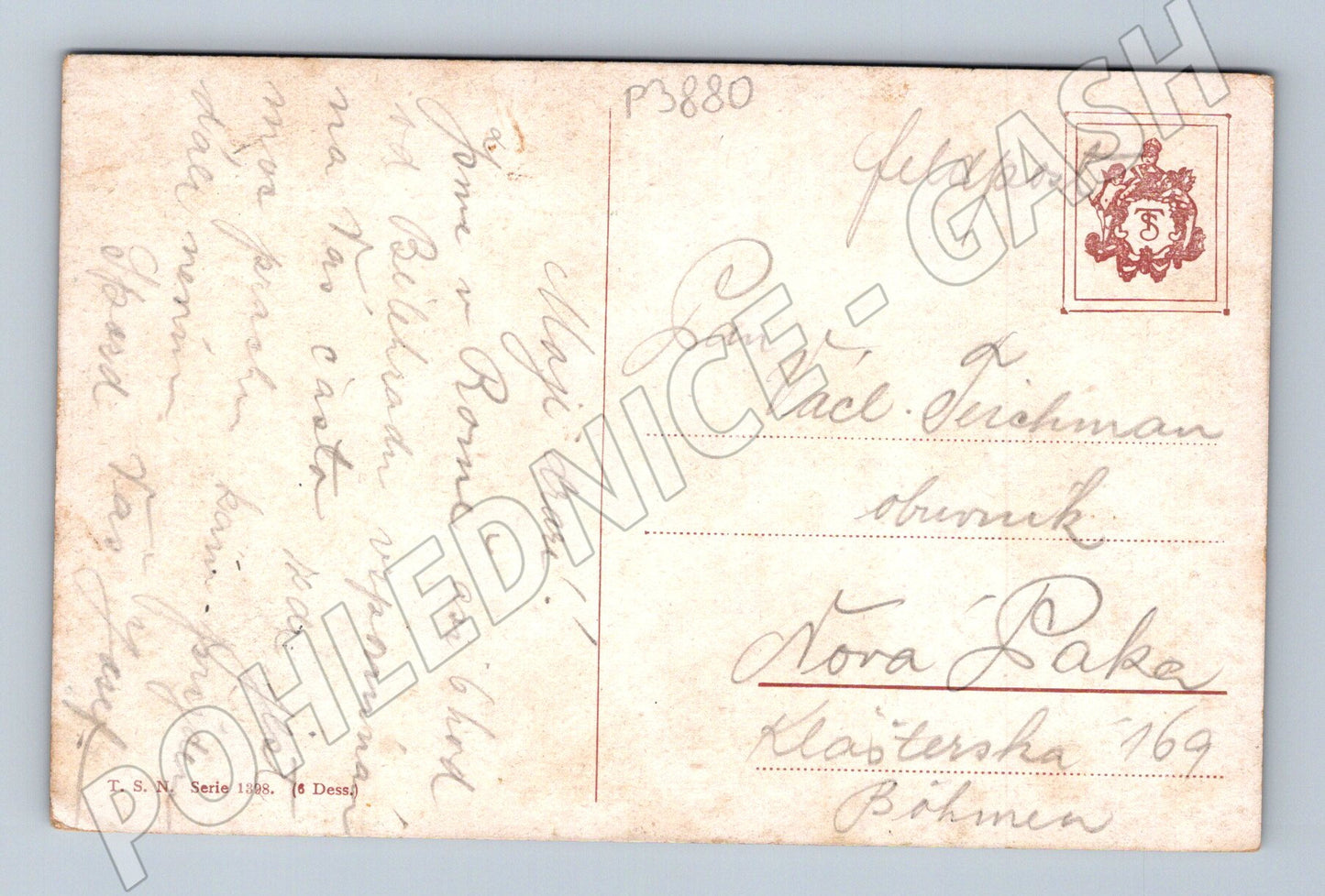 Pohlednice zimní krajina stromy A. Kaufman (P3880)