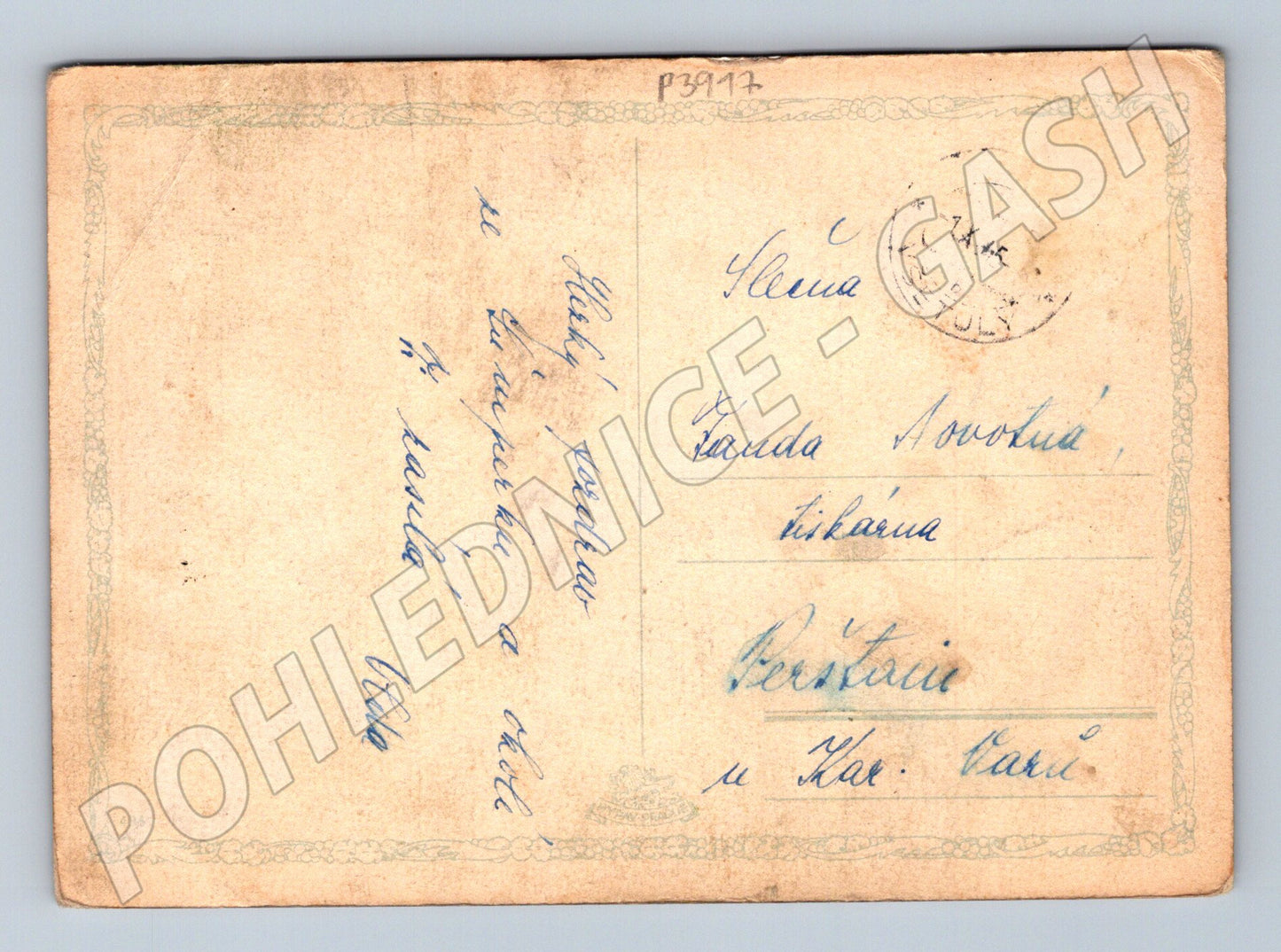 Pohlednice Slovensko/Morava venkovská scéna 1937 (P3917)
