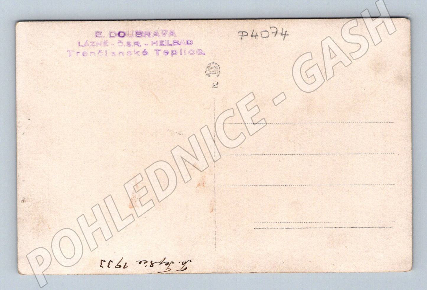 Stará fotografie Trenčianske Teplice skupinka lidí 1933 (P4074)