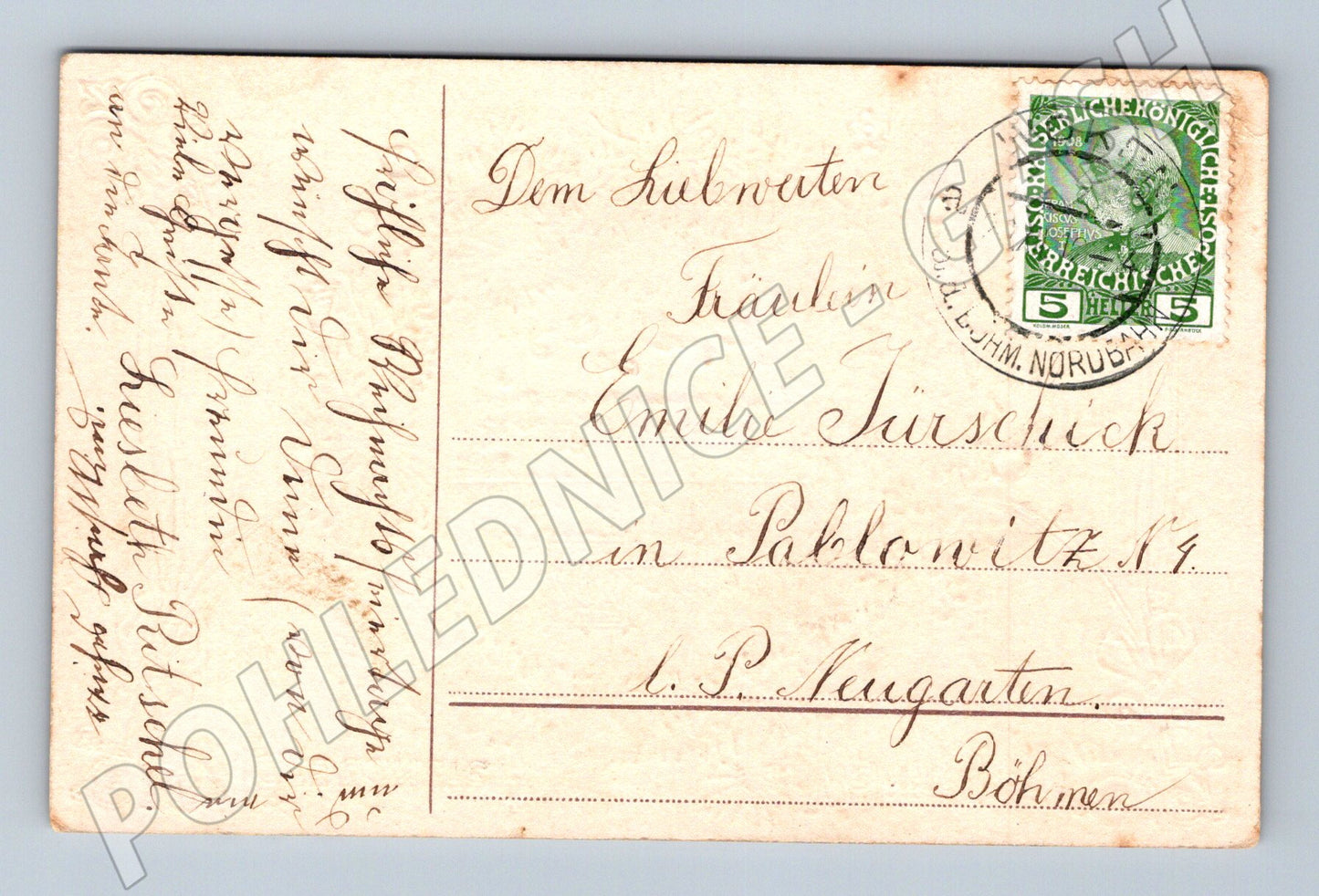 Pohlednice Rakousko Vánoční věnec text 190x (P4196)