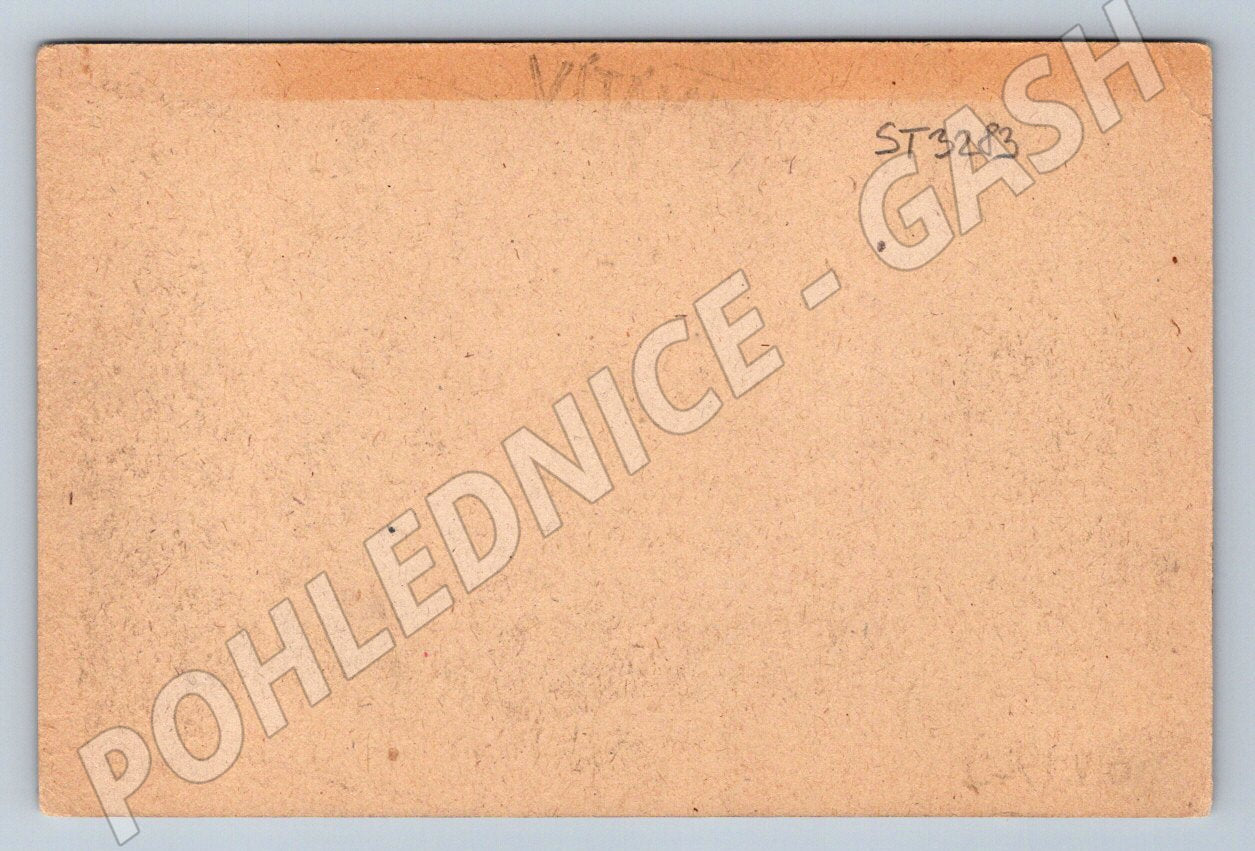 Pohlednice osvobození 1945 tank v ulicích vítání osvoboditelů (ST3283)