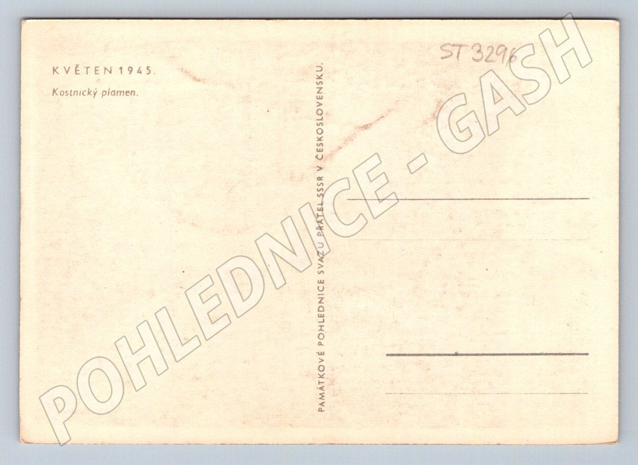 Postcard Prague 1945 ceremonial parade Old Town Square (ST3296)