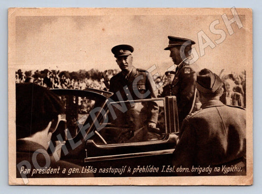 Pohlednice prezident a gen liška přehlídka brigády vypich (ST3323)