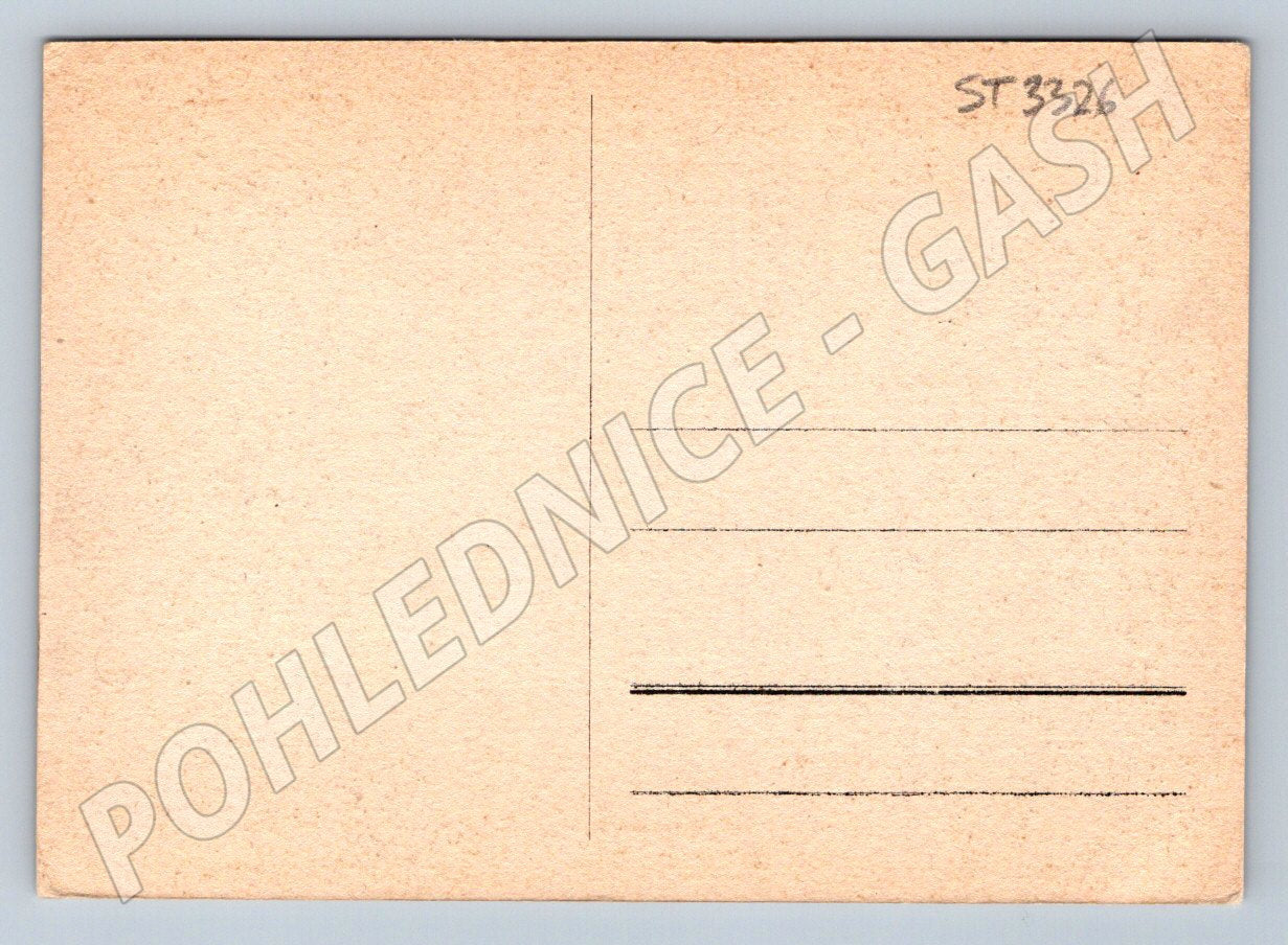 Postcard of Czechoslovak armored brigade bikers in the streets of Prague (ST3326)