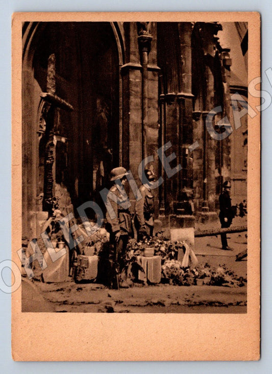 Pohlednice květen 1945 přeprava sudelek ostatní doprava (ST3333)