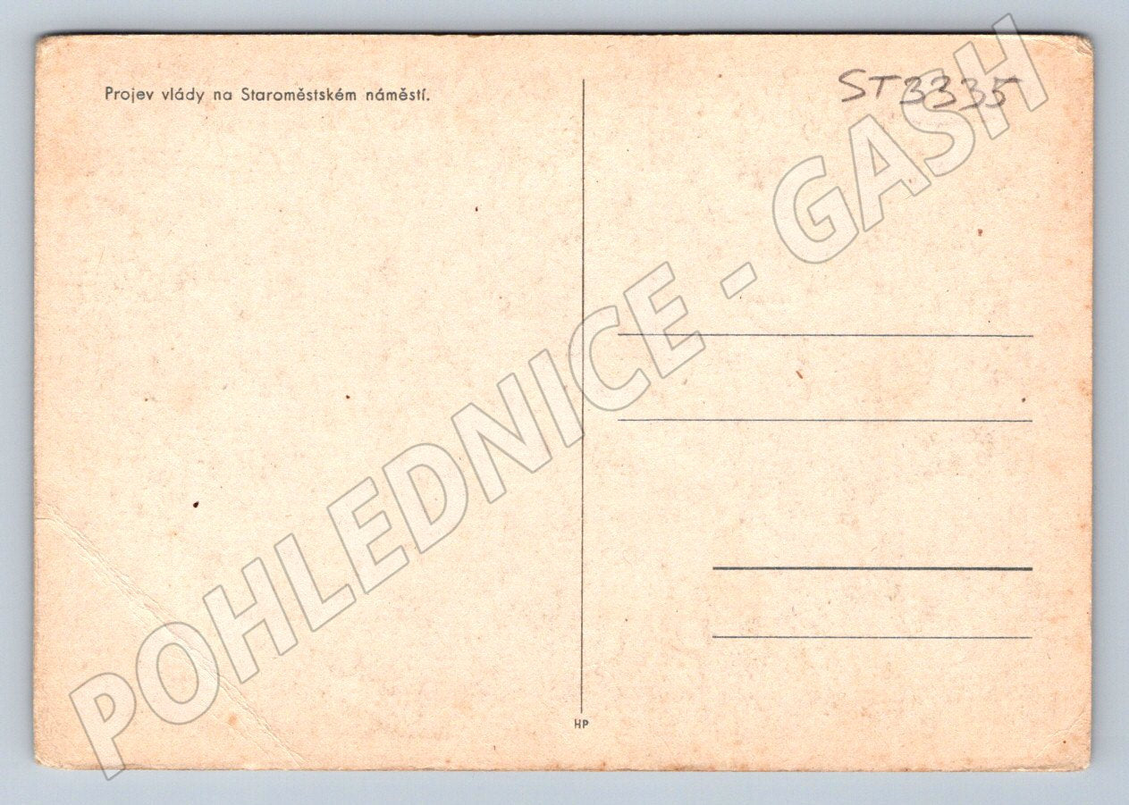 Postcard Old Town Square Government Speech Historical (ST3335)