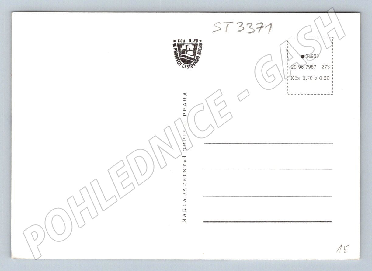 Moravian Třebová postcard, historical black and white postcard (ST3371)