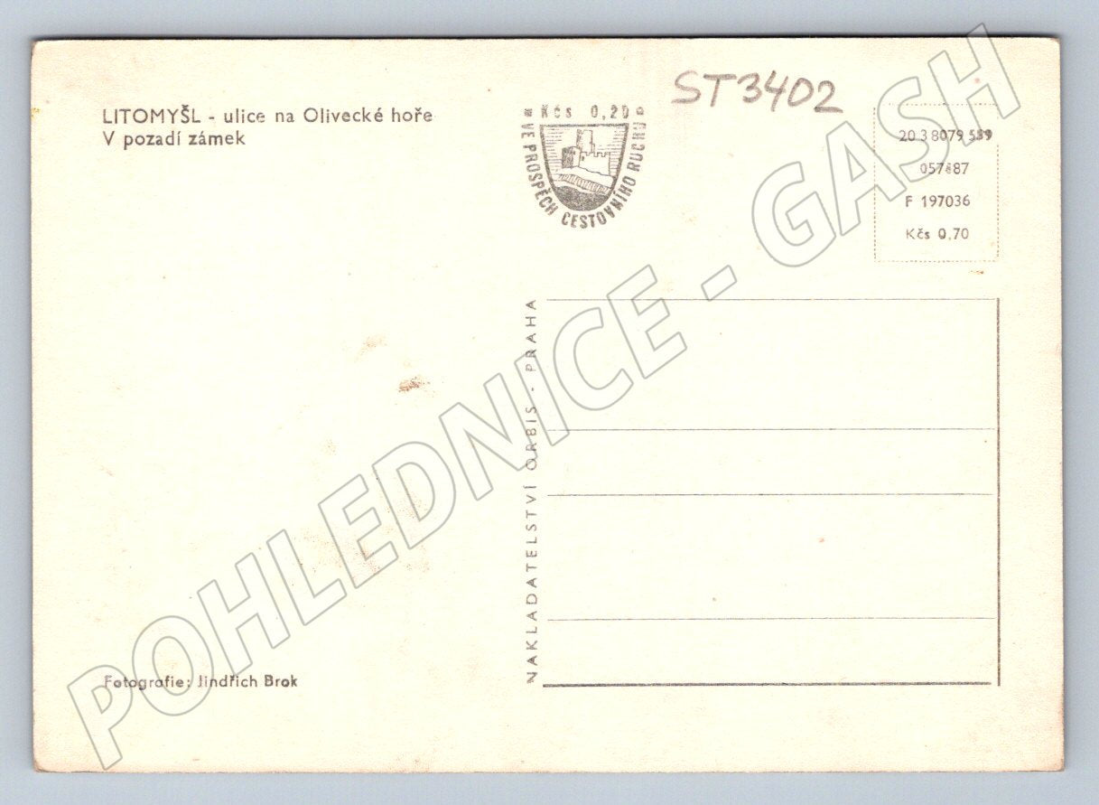 Postcard shelf of the town hall square and the baroque anniversary column (ST3401)