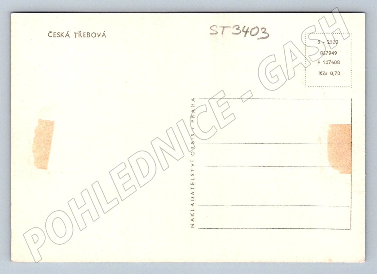 Postcard Czech Třebová historical view black and white until 1950 (ST3403)