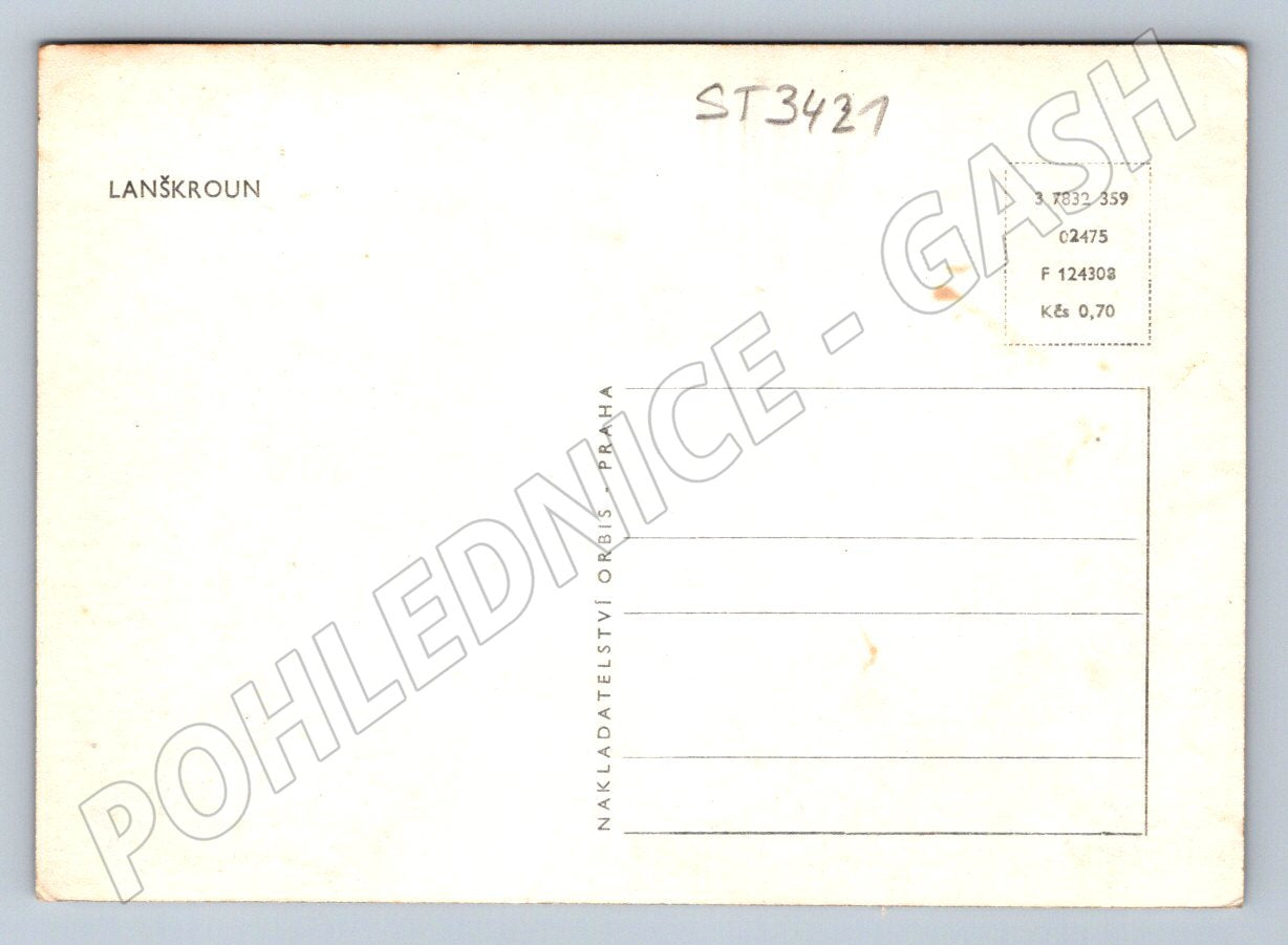 Lanškroun historical postcard, black and white, until 1950 (ST3421)