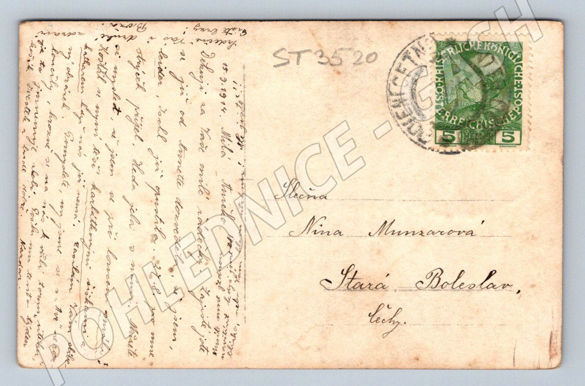 Postcard Ischl 1914 portrait of women Austria Hungary stamp (ST3520)