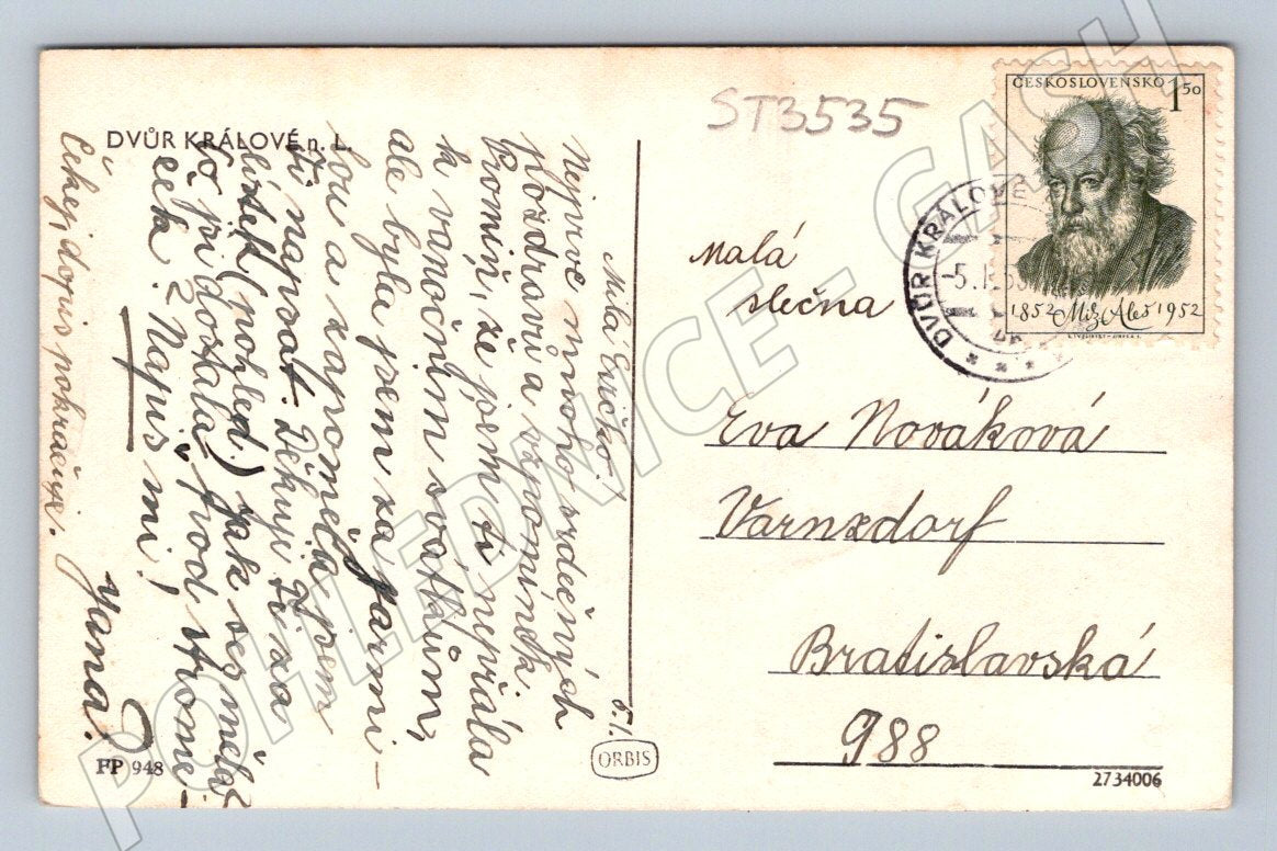 Postcard of the court of the Kings of the Elbe, first half of the 20th century (ST3535)