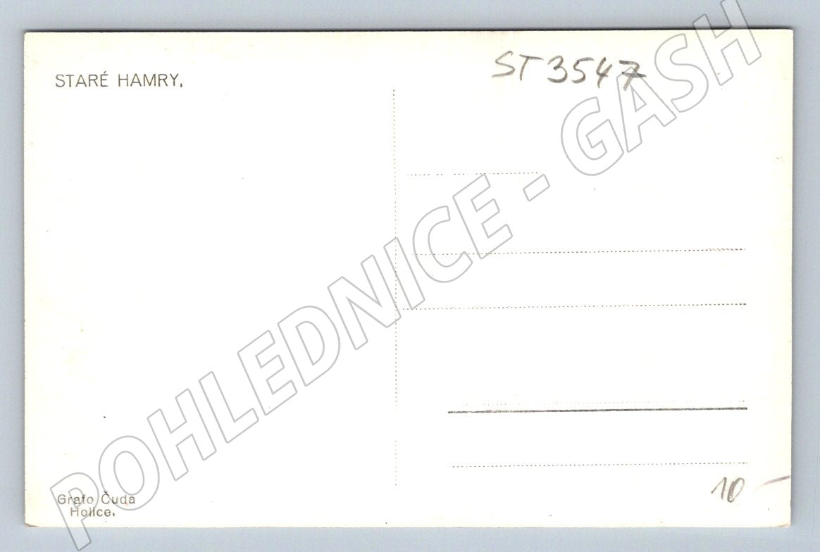 Postcard of an old hamry, historical Beskydy Mountains, Czech Republic, until 1950 (ST3547)