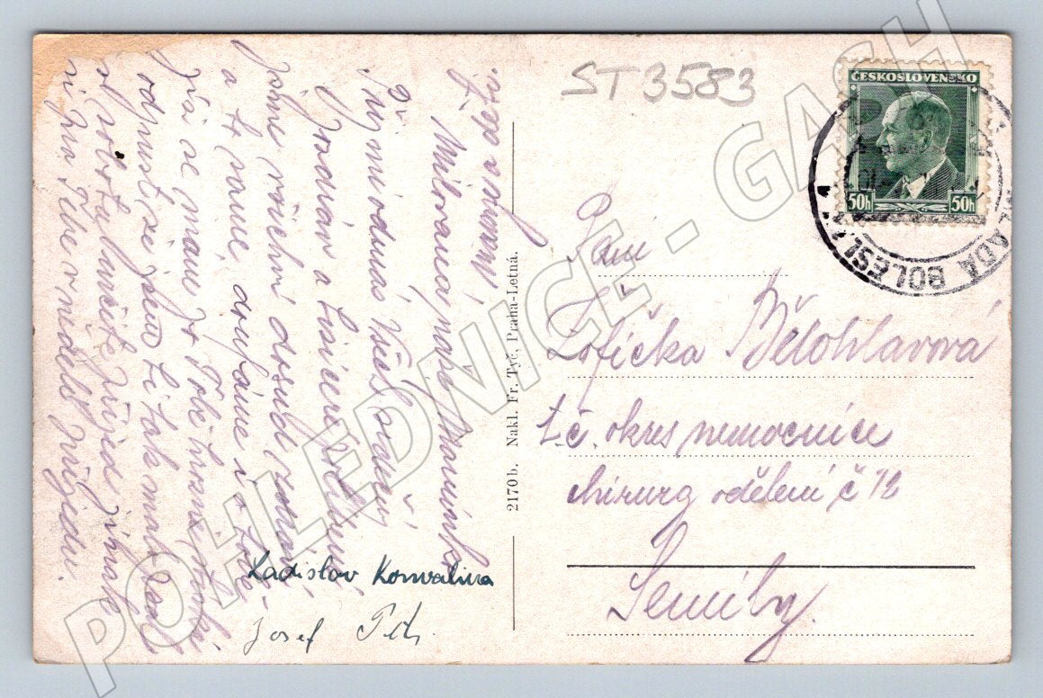 Postcard Mlada Boleslav hist mf until 1950 (ST3583)
