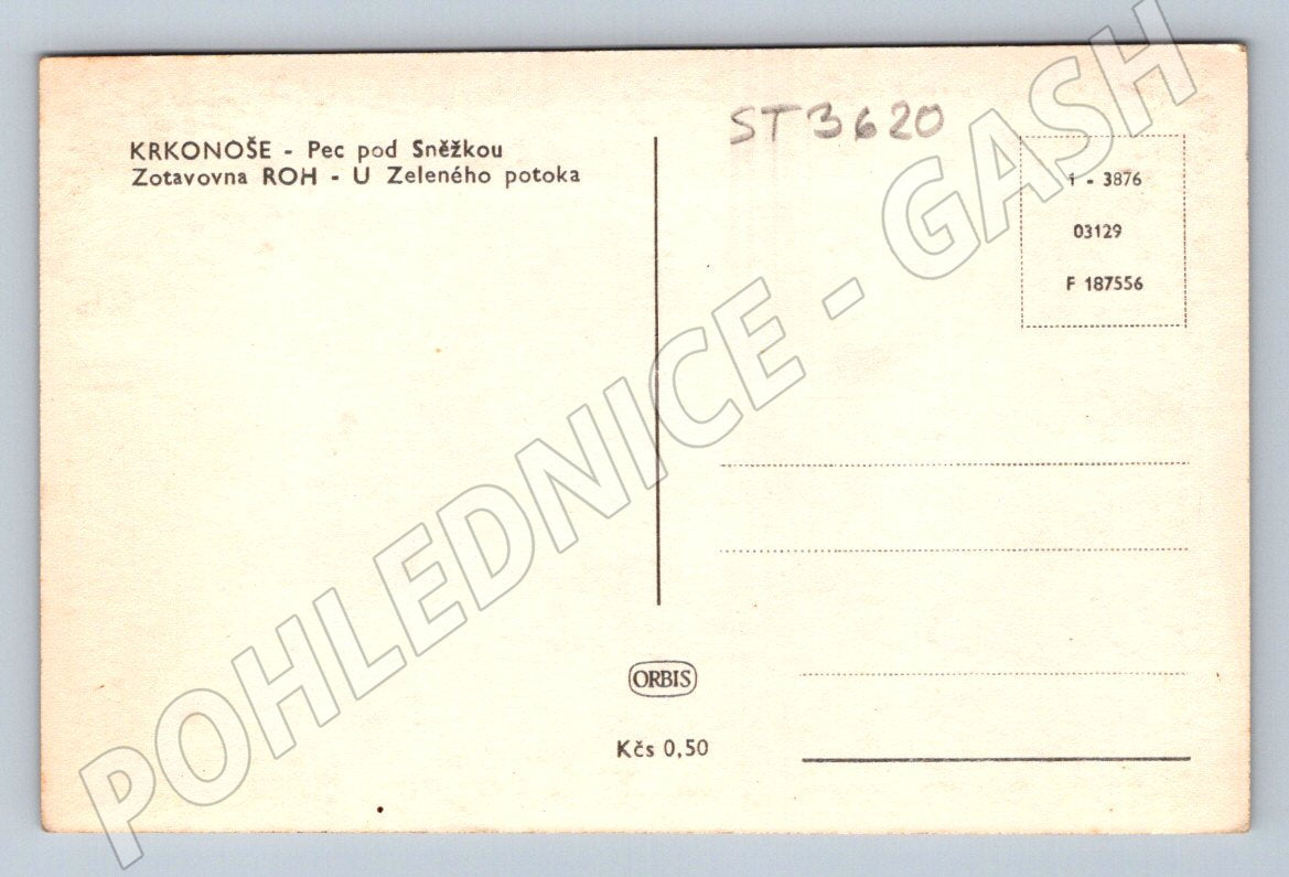 Postcard Giant Mountains Pec pod Sněžkou ROH recovery center (ST3620)