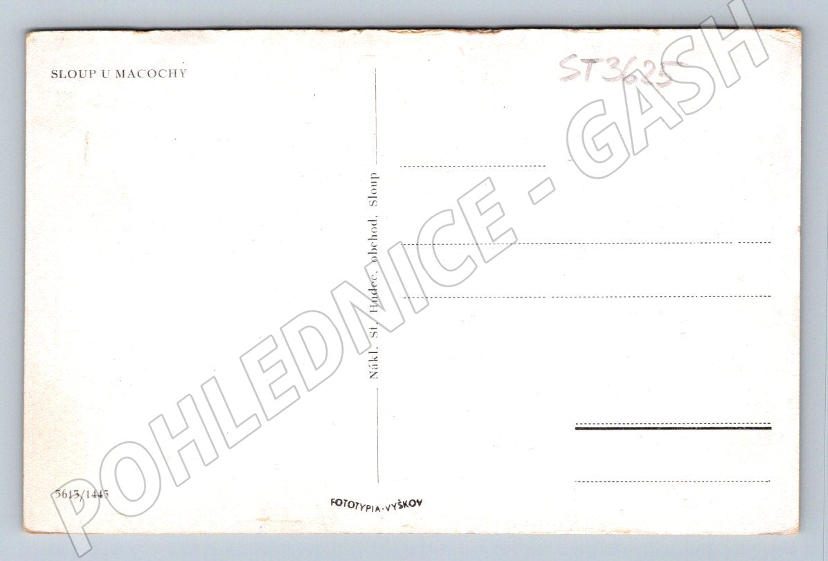 Postcard Sloup u Macochy panorama Moravian Karst (ST3625)