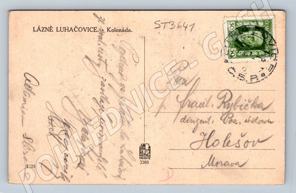 Postcard Spa Luhačovice colonnade (ST3641)