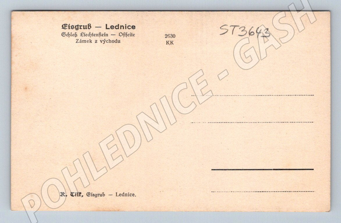 Pohlednice Lednice Eisgrub zámek východní pohled (ST3643)