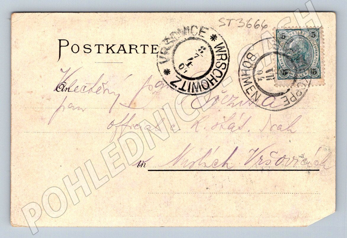 Pohlednice Krkonoše Sněžka Riesenbaude kolorovaná (ST3666)