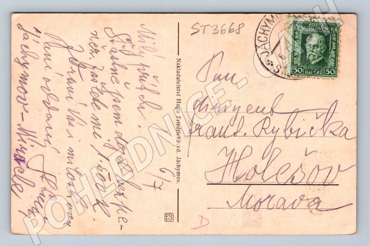 Postcard Jáchymov radium spa (ST3668)