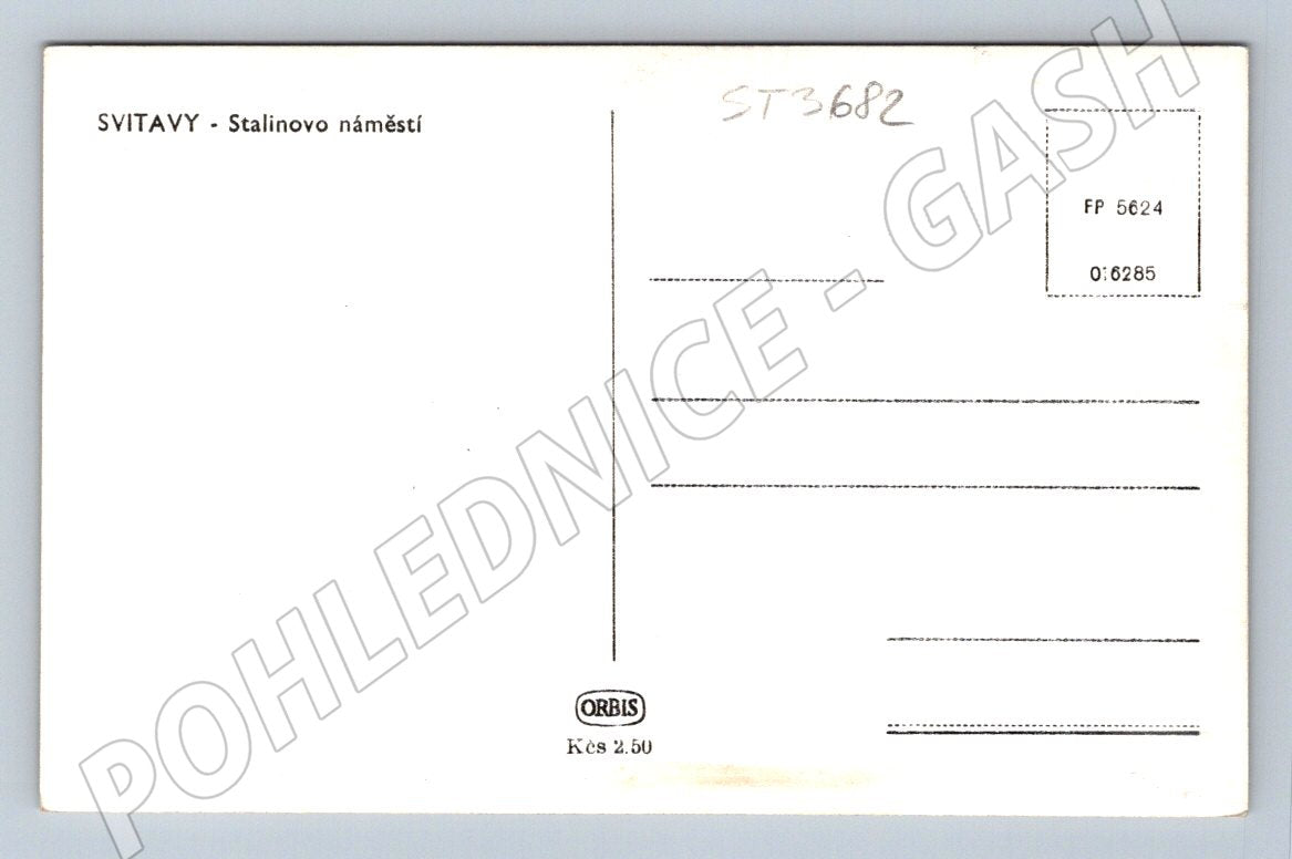 Postcard Svitavy Stalin Square (ST3682)