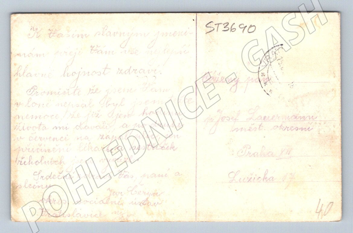 Postcard home institute Czechoslovakia (ST3690)