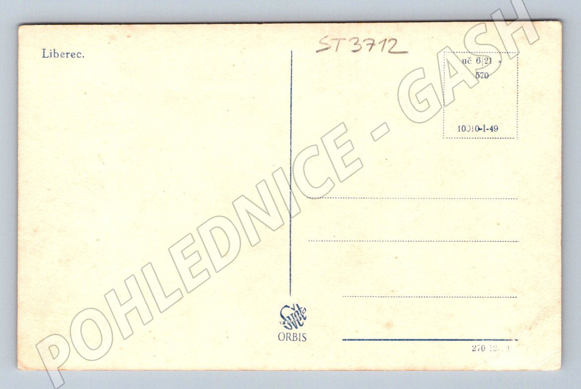 Postcard Liberec Town Hall (ST3712)