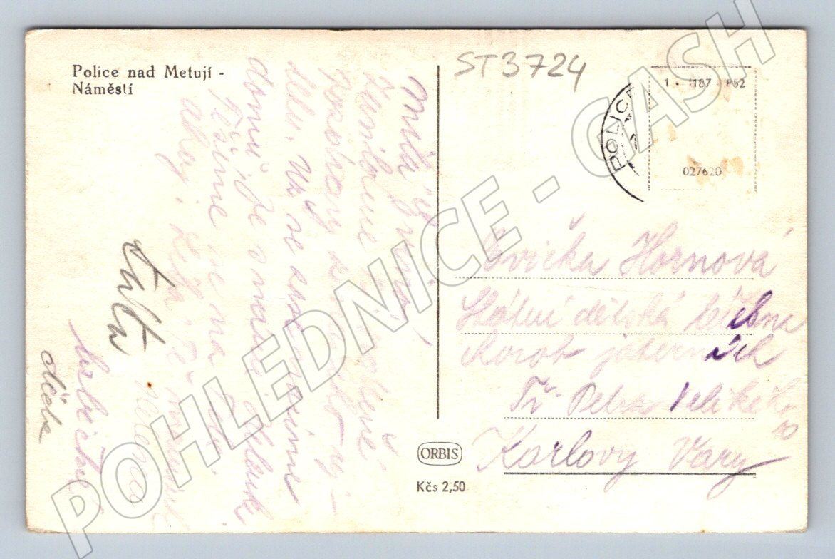 Postcard Police nad Metují Square Orbis (ST3724)