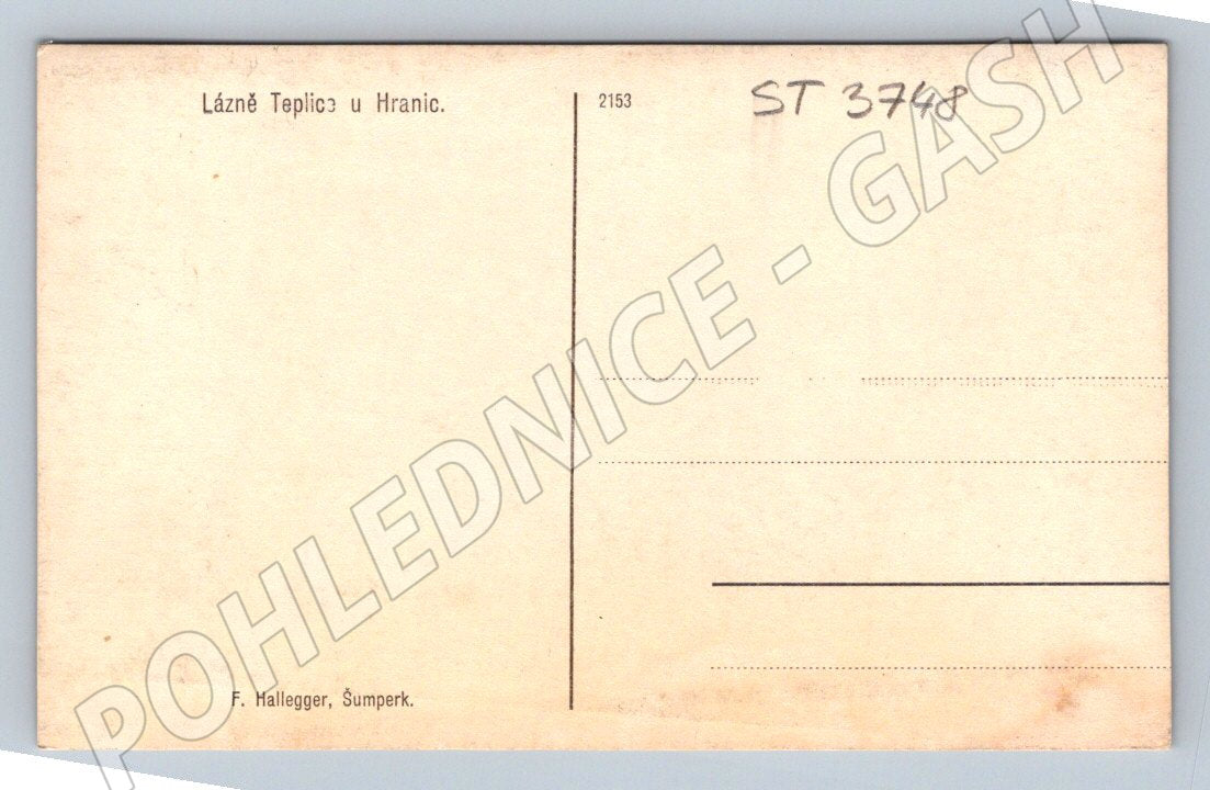 Postcard Spa Teplice u Hranice bridge and spa house (ST3748)