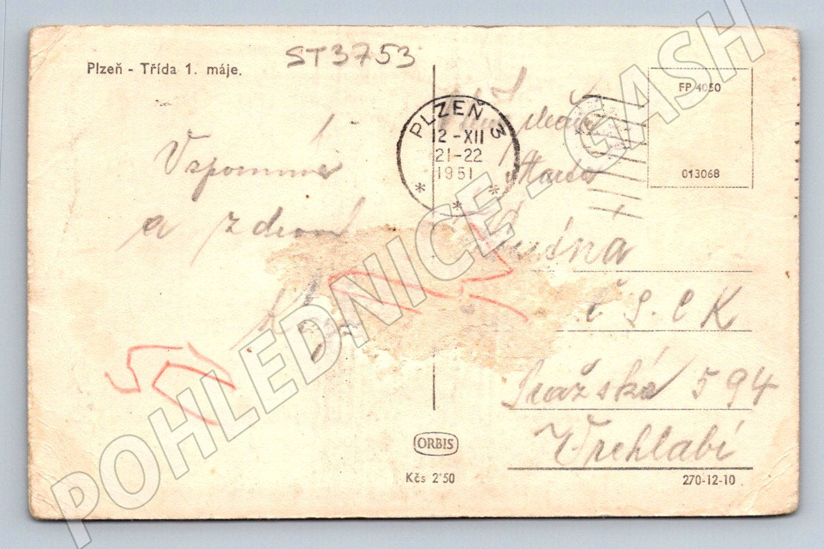 Postcard Pilsen Class 1 May 1931 (ST3753)