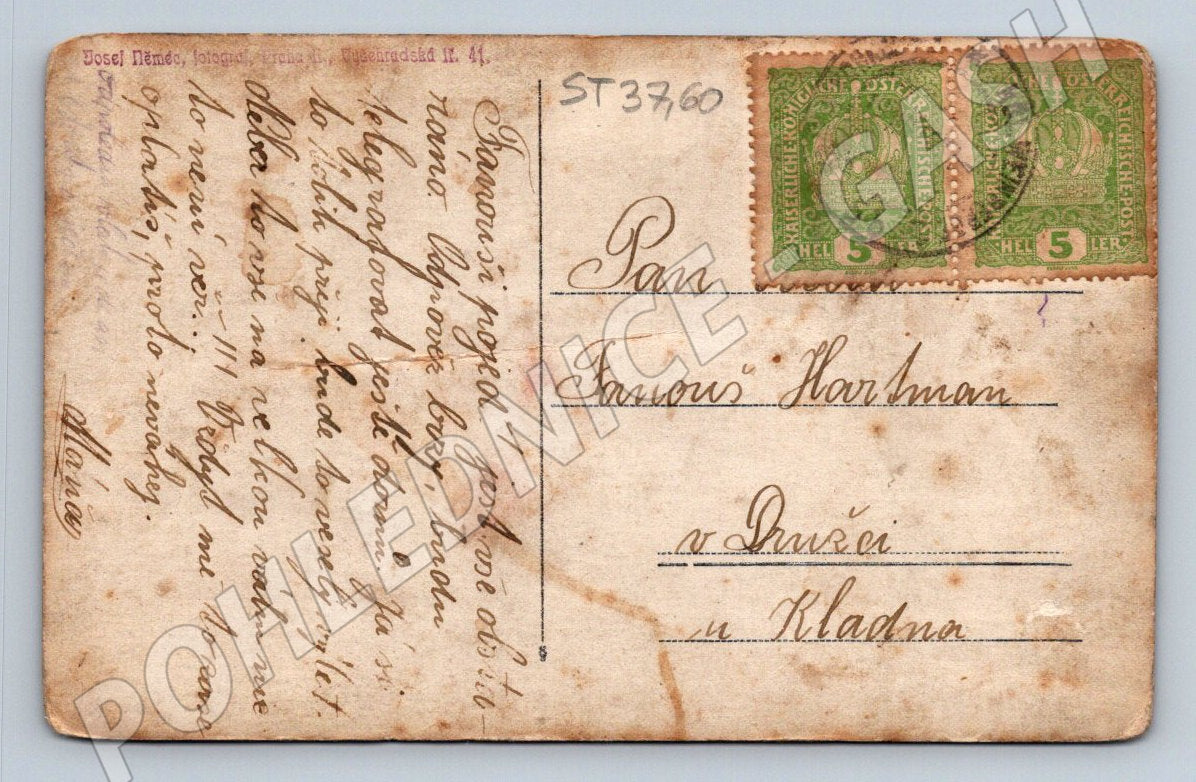 Postcard portrait of girls Austria Hungary handwritten (ST3760)