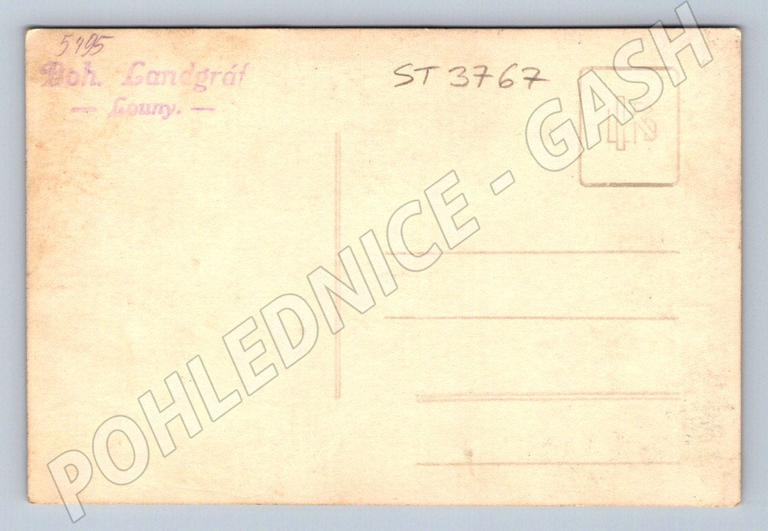 Postcard Woman and Two Boys Louna Bohumil Landgráf (ST3767)