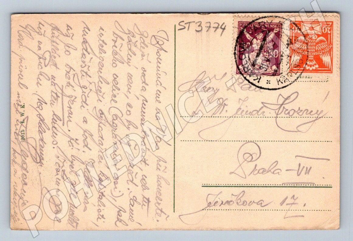 Postcard Karlovy Vary Mill Colonnade historical (ST3774)