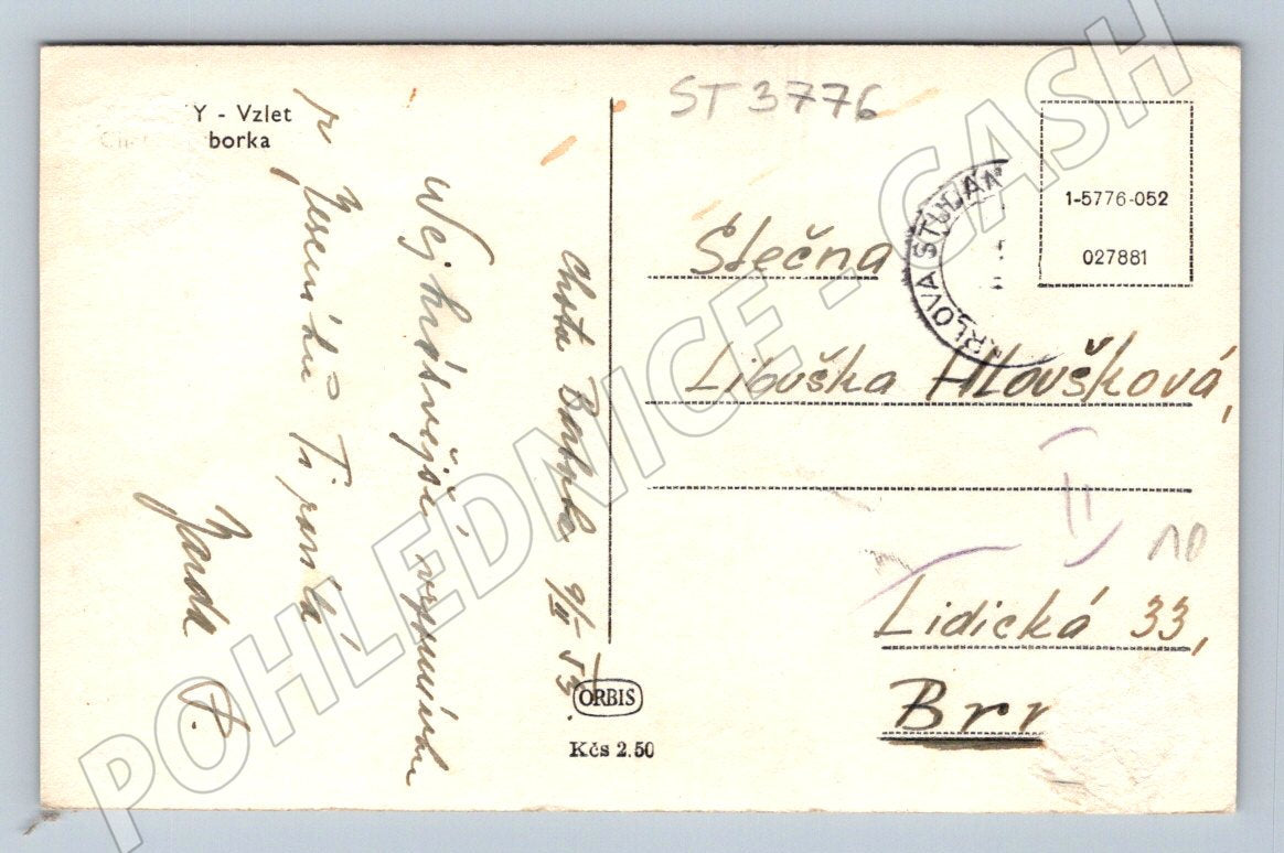 Postcard Mountain Chalet Barbara Czechoslovakia (ST3776)