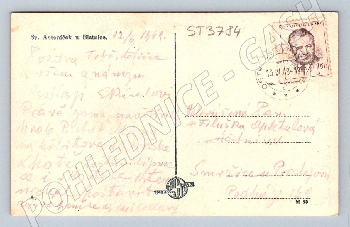 Pohlednice Svatý Antoníček u Blatnice lidové kroje (ST3784)