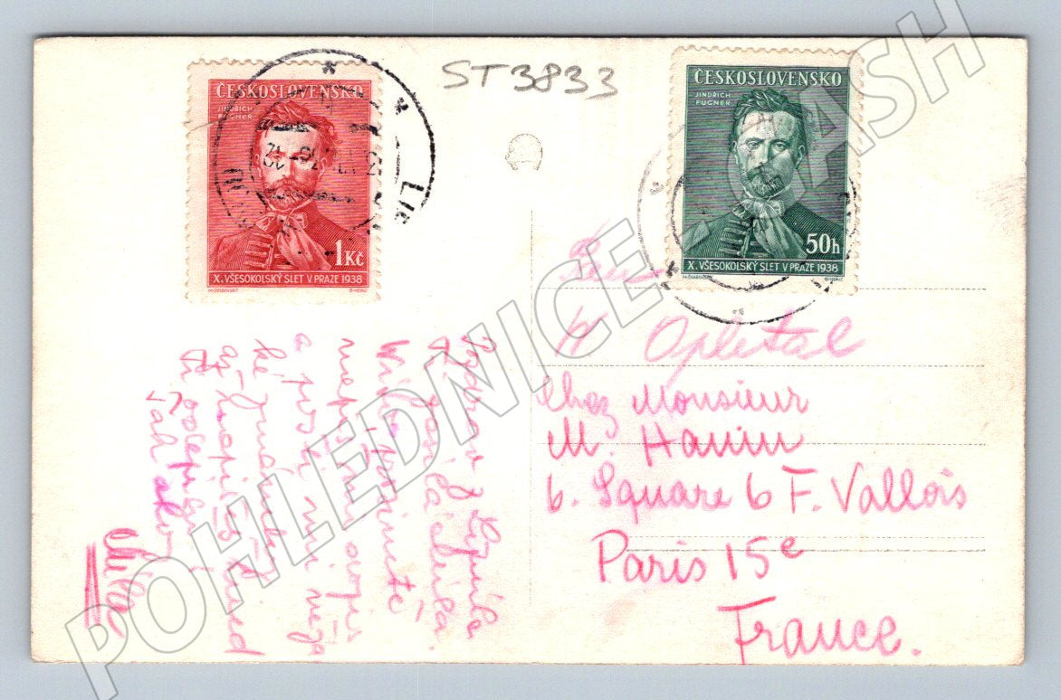 Pohlednice ČSR známky Slet 1938 (ST3833)